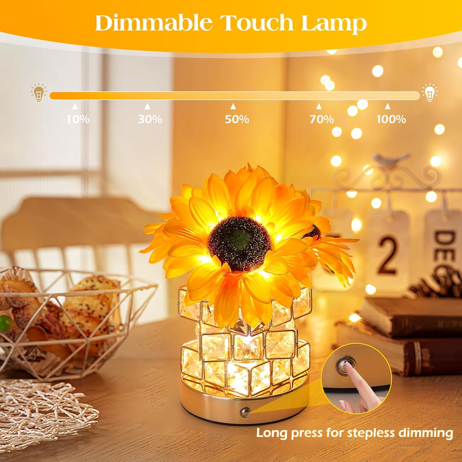 Sunflower Touch Dimmable Table Lamp