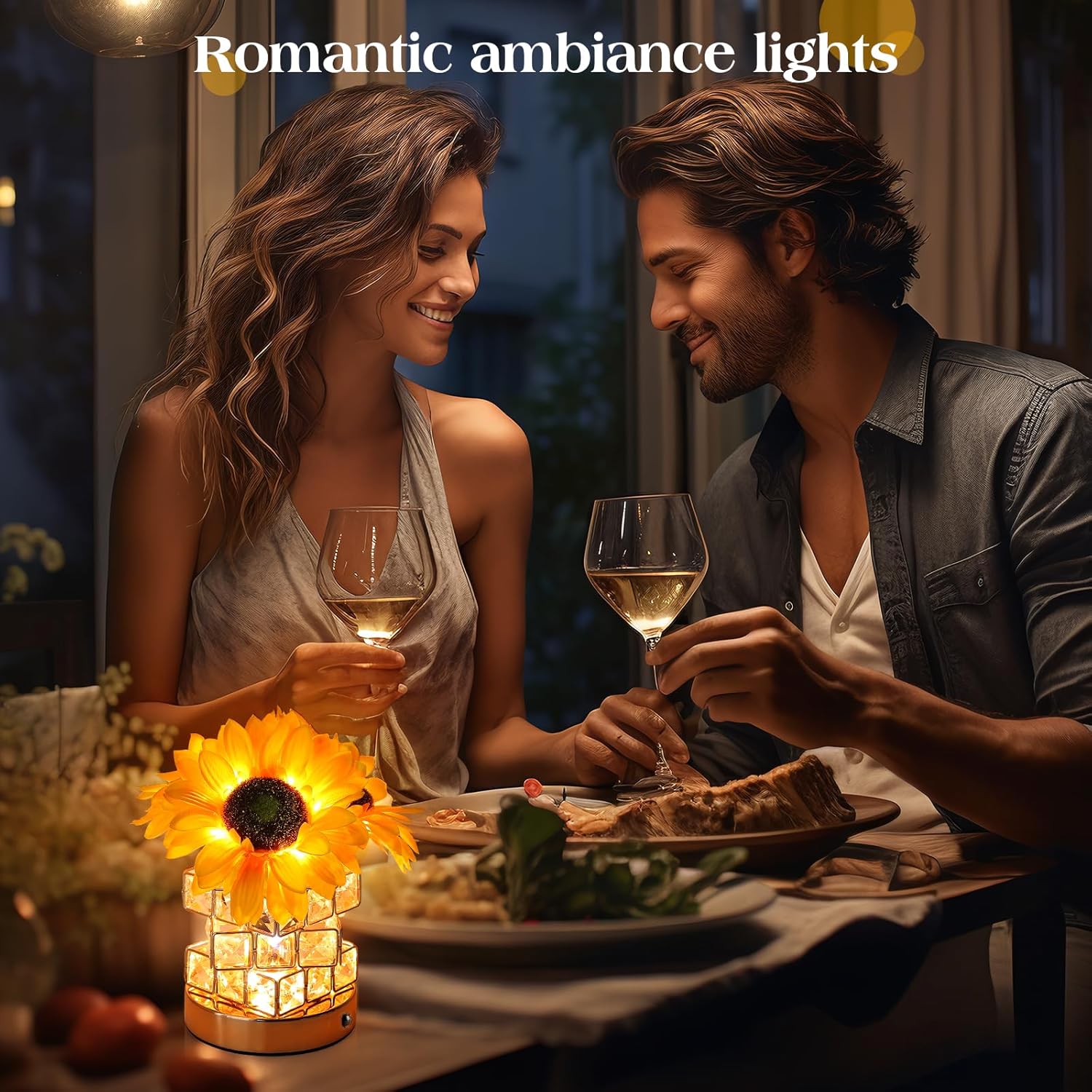 Sunflower Touch Dimmable Table Lamp