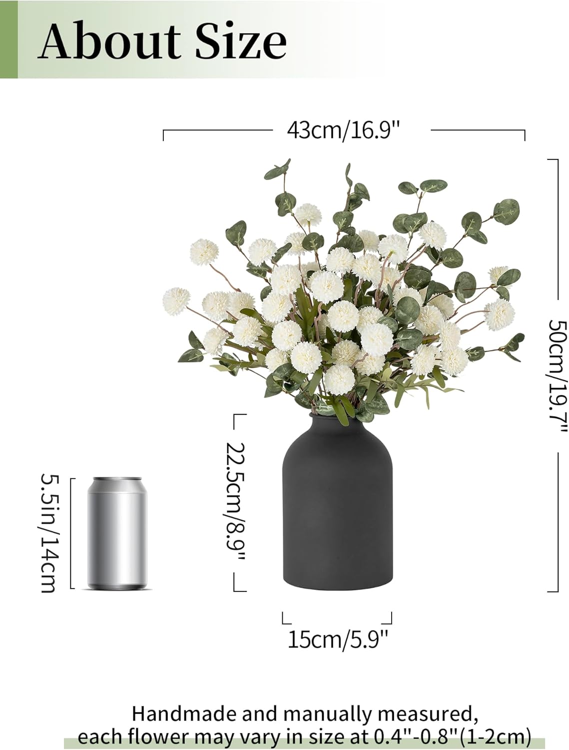 Artificial Mum Flowers in Metal Vase