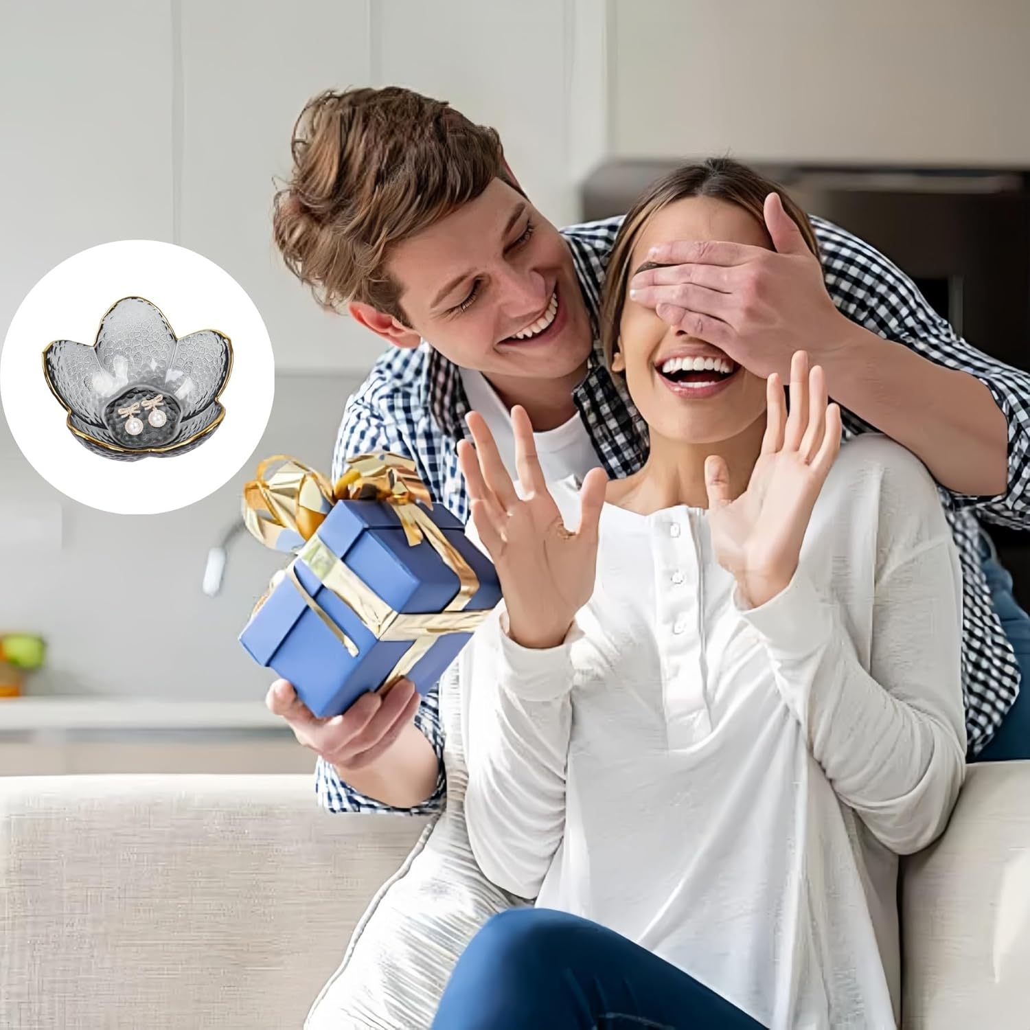 Floral Jewelry Trinket Dish